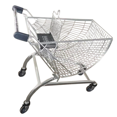 Fan Shaped Metal Foldable Shopping Trolley Cart With Baby Seat