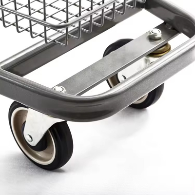 High Quality Double Basket Shopping Cart Two layer Storage Supermarket  Trolley