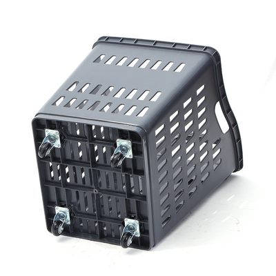 Retail Stores Supermarket Shopping Basket With Wheels 60L