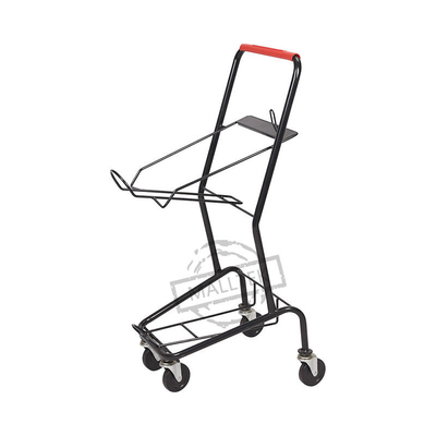 Japan Style 2 Tier Mini Shopping Basket Trolley Cart With 4 Wheels