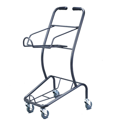 Japan Style 2 Tier Mini Shopping Basket Trolley Cart With 4 Wheels