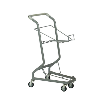 High Quality Metal Wire Shopping Cart Hot Selling Double Basket Shopping Cart Trolley