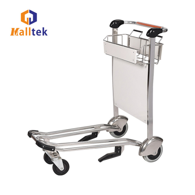 Stainless Steel Airport Baggage Luggage Cart With Four Wheels For Airport