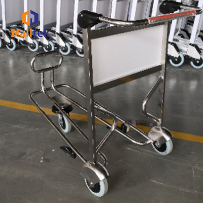 Stainless Steel Airport Luggage Trolley With Brake For Intermational Airport