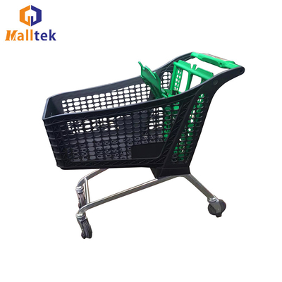 Half Plastic Supermarket Shopping Trolley 130 Liters 80kg-160kg