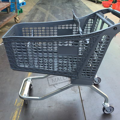 Half Plastic Supermarket Shopping Trolley 130 Liters 80kg-160kg