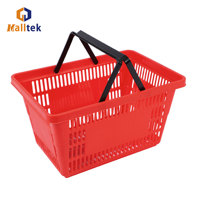 Double Hands Customizable Colour Shopping Basket For Spermarket