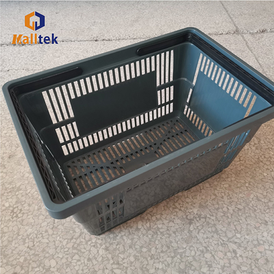 Double Hands Customizable Colour Shopping Basket For Spermarket