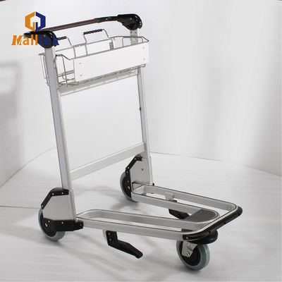 Aluminum Alloy Airport Luggage Trolley Using Airport With 3 Wheels