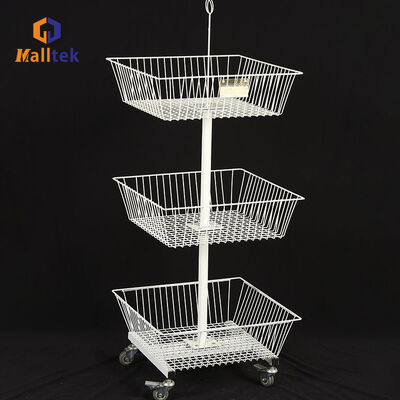 Popular Supermarket Wire Container Promotion Mesh Cage With Wheels