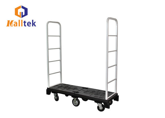 Heavy Duty U Boat Platform Cart With Diamond Tread Deck 6 Wheels Detachable Container