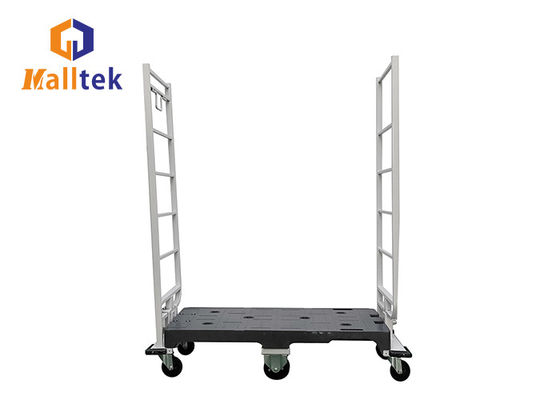Heavy Duty U Boat Platform Cart With Diamond Tread Deck 6 Wheels Detachable Container