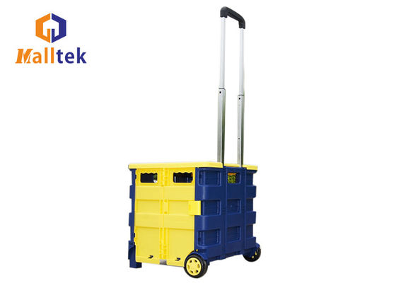 OEM Foldable Rolling Shopping Storage Basket 380x360x330mm With Wheels