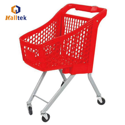 Halbplastik-Kindertrolley für Supermarkt-Einkäufe mit farbenfrohem Design