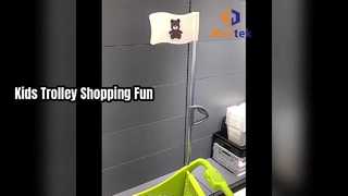 Halbplastik-Kindertrolley für Supermarkt-Einkäufe mit farbenfrohem Design